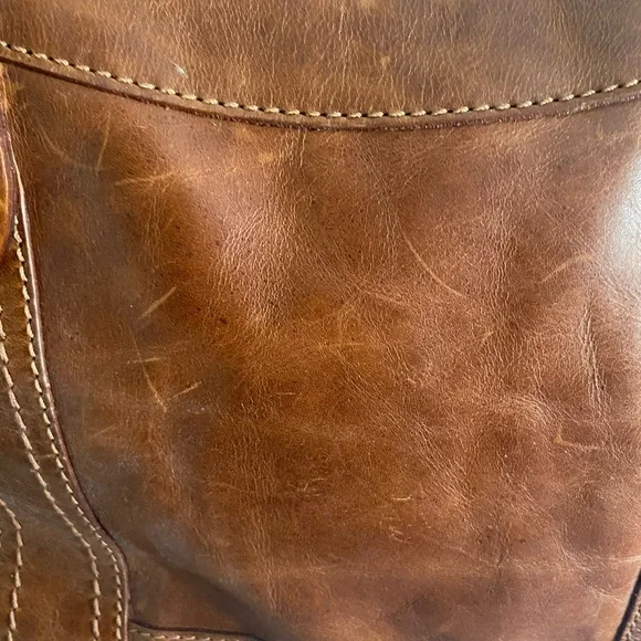 Frye Cognac Melissa zip leather satchel - Picture 4 of 11
